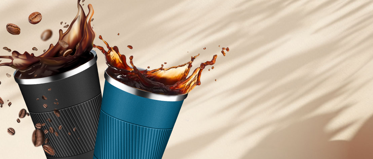 Coffee Travel Mug 12oz & 17oz, Insulated Coffee Mug with Lid