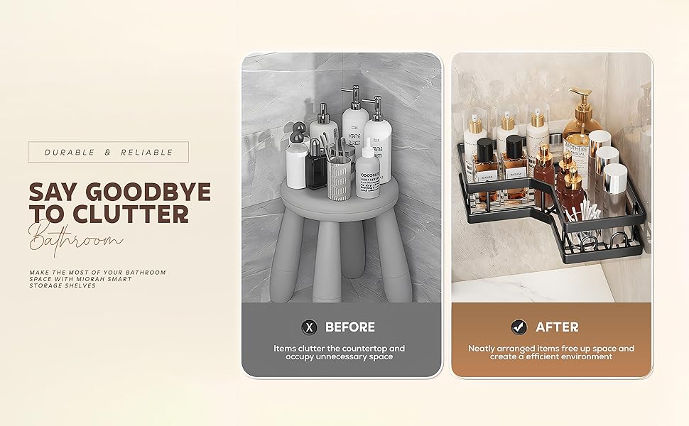 bathroom shelves without drill