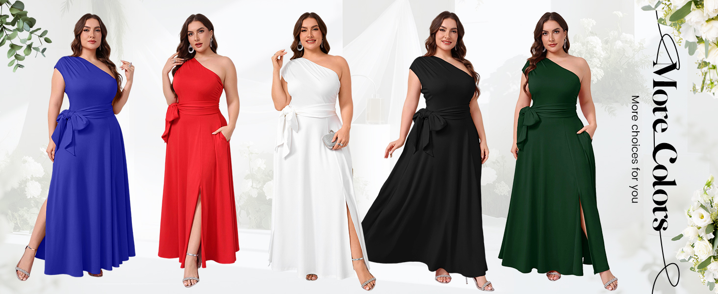 Ekaliy One Shoulder Cocktail Party Dress