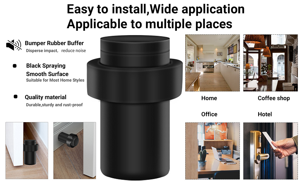 12 Pcs Door Stops Floor Mounted Door Stopper Stainless