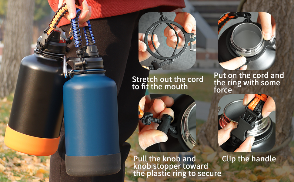 Sivaphe 64 oz Insulated Water Bottle, Large Metal Bottle