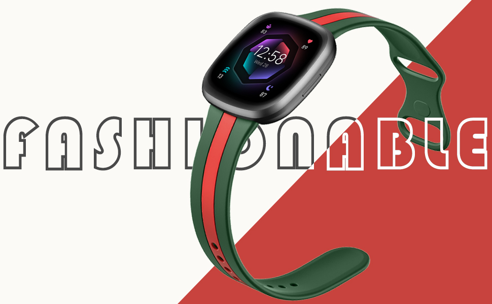 Dirrelo Stylish Band Compatible with Fitbit Sense 2/Sense