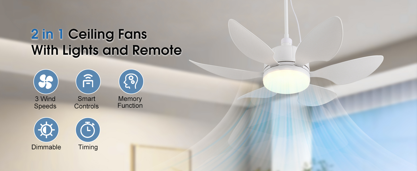 AHAWILL 20''Gazebo Fan,Outdoor Plug in Ceiling Fans with