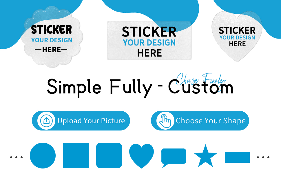 Youdian 60240 Pack Custom Your Own Transparent Sticker