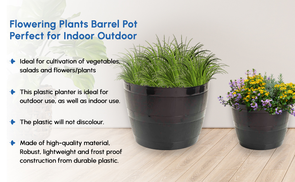 Outdoor/ Indoor Barrel Planter