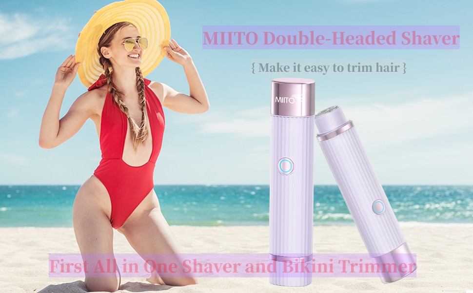 MIITO Bikini Trimmer Electric Hair Removal for Women 2 in 1
