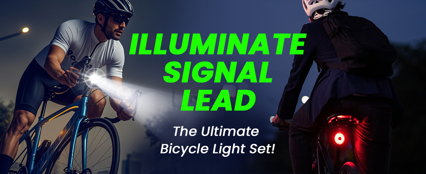 ONVIAN Bicycle Lights Front and Rear for Night Riding, Colorful Rechargeable Bike Light Set with 15 Light Modes 7 Colors, Waterproof Cycling Bike Front and Back for Adults Kids Road Mountain Bike Light Front and Rear Set for Night Riding