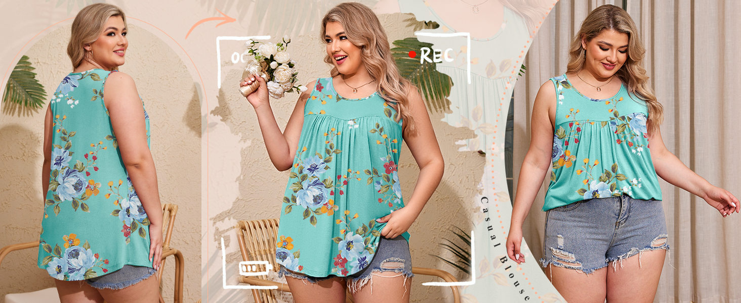 plus size sleeveless top for women