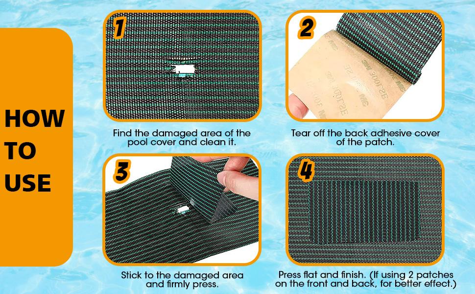 7Pcs Pool Safety Cover Patch, Swimming Pool Safety Cover