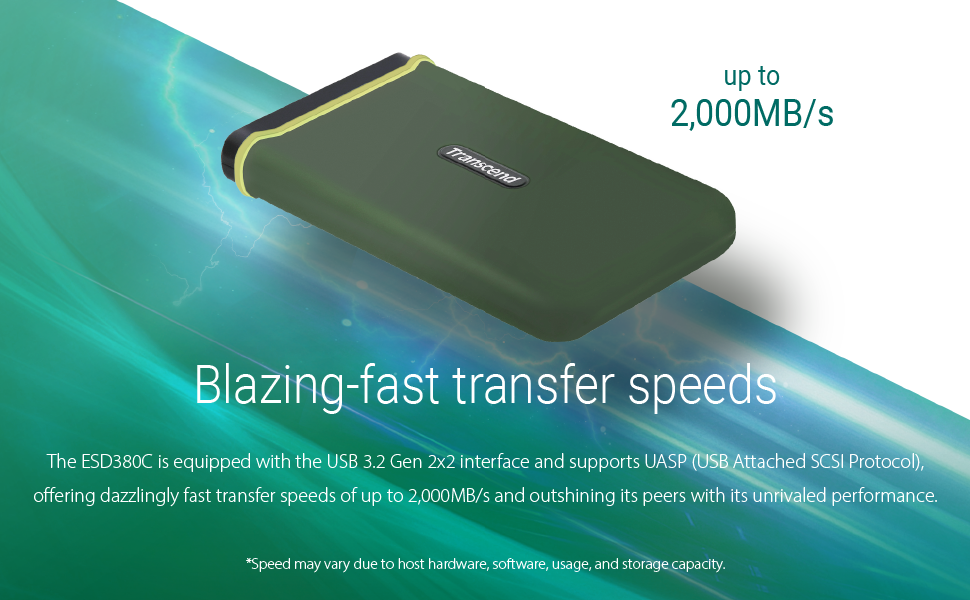 トランセンド　TS2TESD300C [スカイブルー] Transcend ポータブルSSD トランセンド TS2TESD300C [2TB