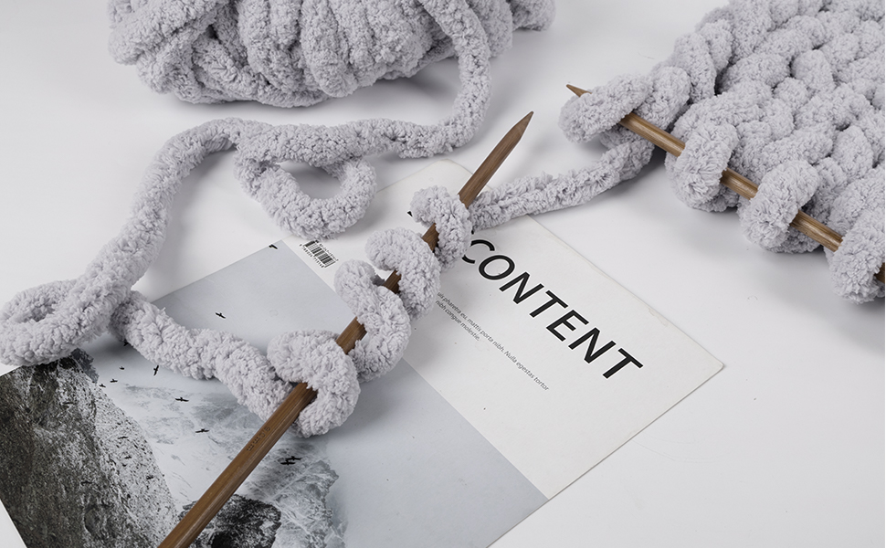 Chunky Chenille Yarn for Crocheting and Knitting - Light Grey Jumbo Pack
| Super Bulky Chunky Yarn for Hand Knitting 8e6ad927 2244 4e41 971b C880a778017e. CR0,0,970,600 PT0 SX970 V1
