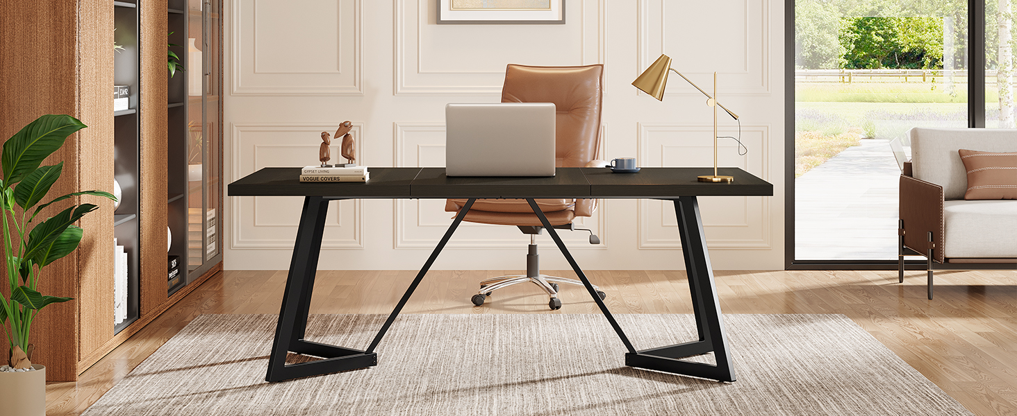 black computer desk