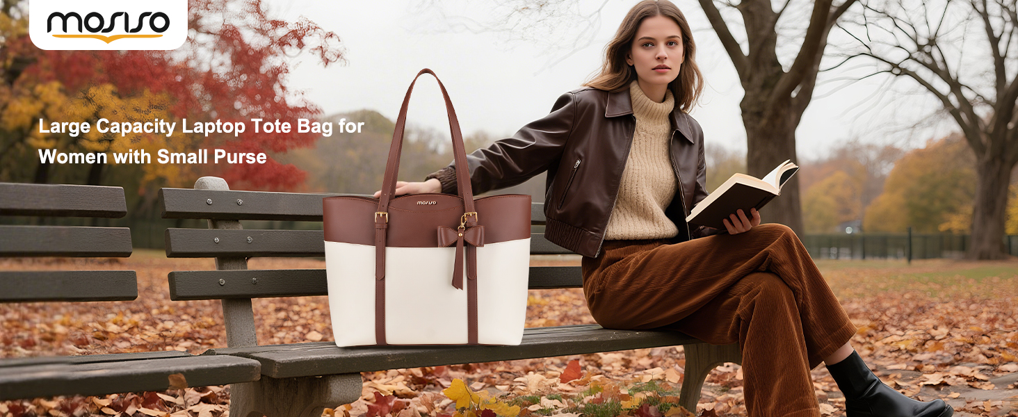 Large Capacity & Multiple Compartments Tote Bag with Laptop Compartment for Travel