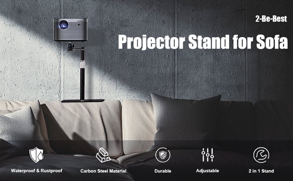 2BeBest Projector Stand, Bedside Sofa Mount, Bed