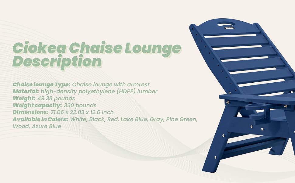 Chaise Lounge for Outdoor, Patio Lounge Chairs for Outside