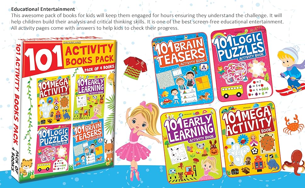 101 Activity Books - (A set of 4 Books) 8194311926 Dreamland Publications