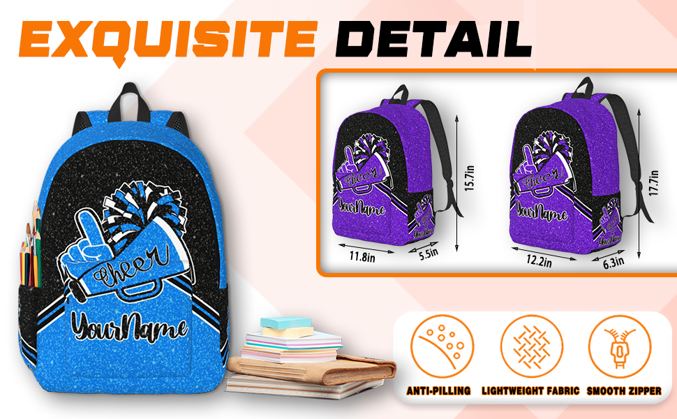 Custom Cheer Backpack With Name Personalized Cheerleading