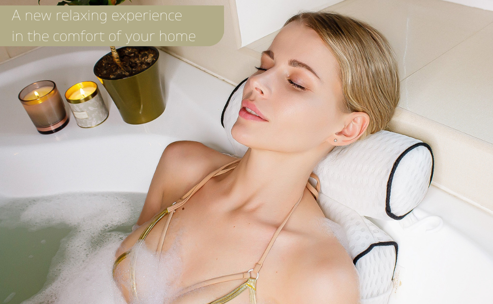 Bath pillows for head and neck