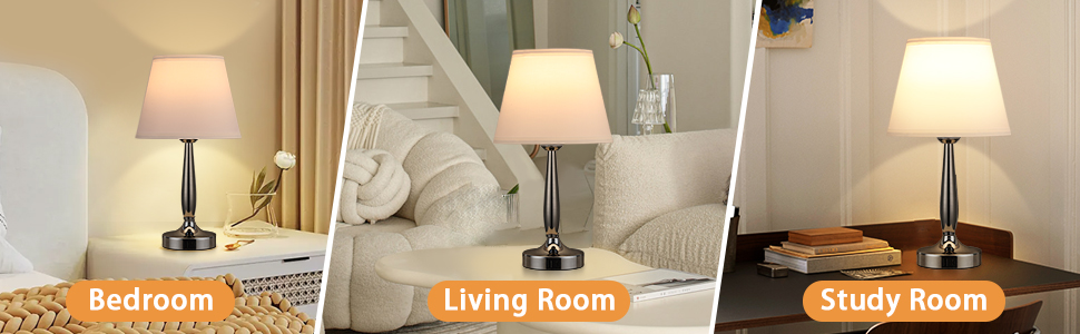 Nightstand Lamp with USB Charging Ports