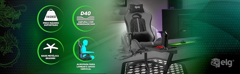 Cadeira Gamer, Gamming, Games, Setup Gamer, ELG, CH35, Yazi