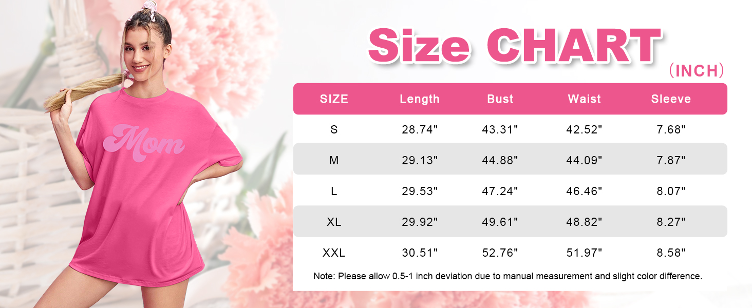 Mama Oversize Shirt Mom T-Shirt: Women Mom Graphic Shirts Blessed Mommy Life Tees Short Sleeve Tops