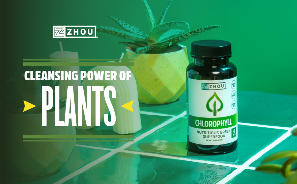 Zhou Nutrition Chlorophyll Tablets, Nutritious Green