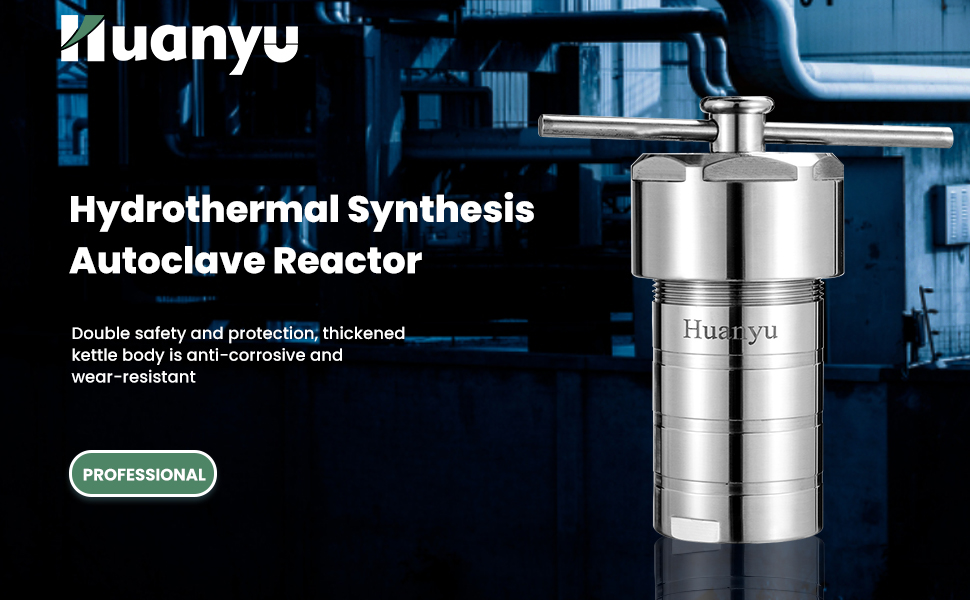 Hydrothermal Synthesis Autoclave Reactor with PTFE lined vessel for lab