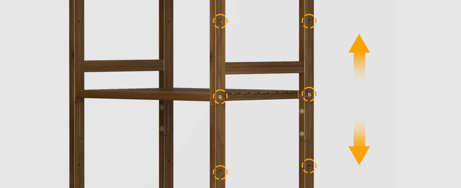 adjustable bamboo shelf