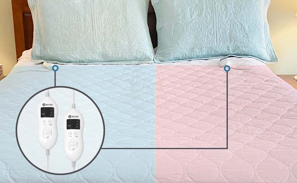 BodyMed Heated Mattress Pad with Skirt, Queen, 60 in. x 80