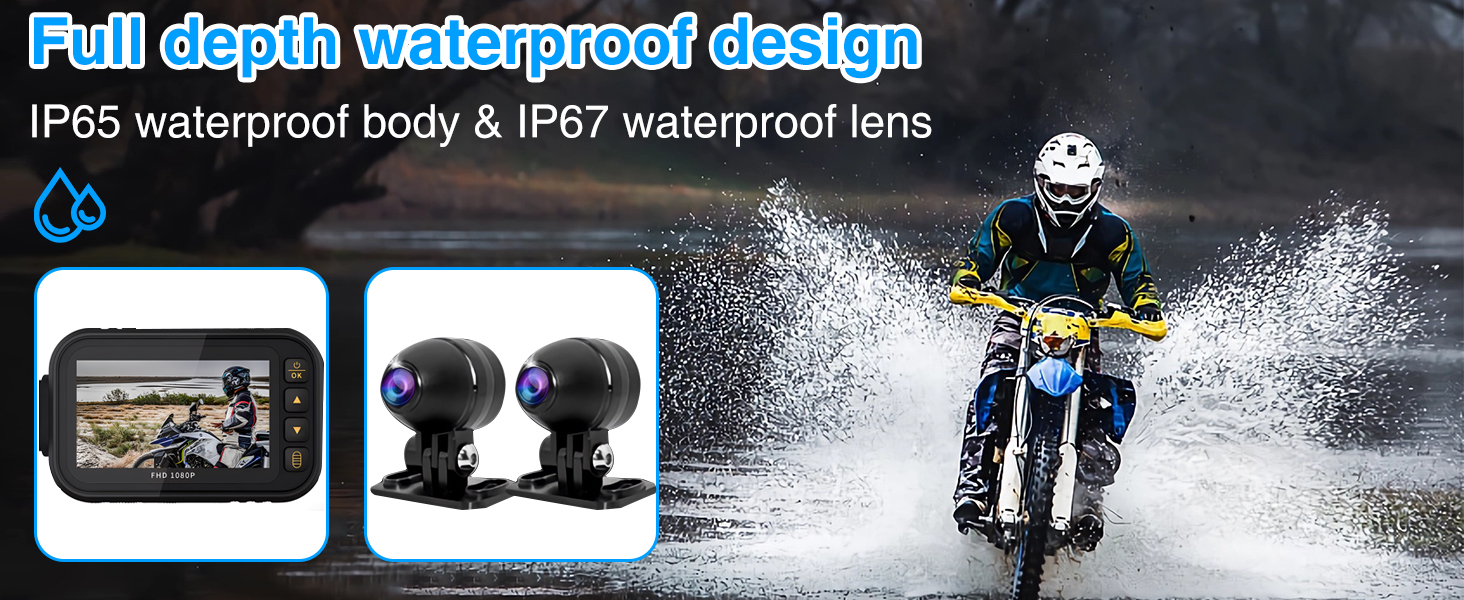 motorcycle dash cam front and rear