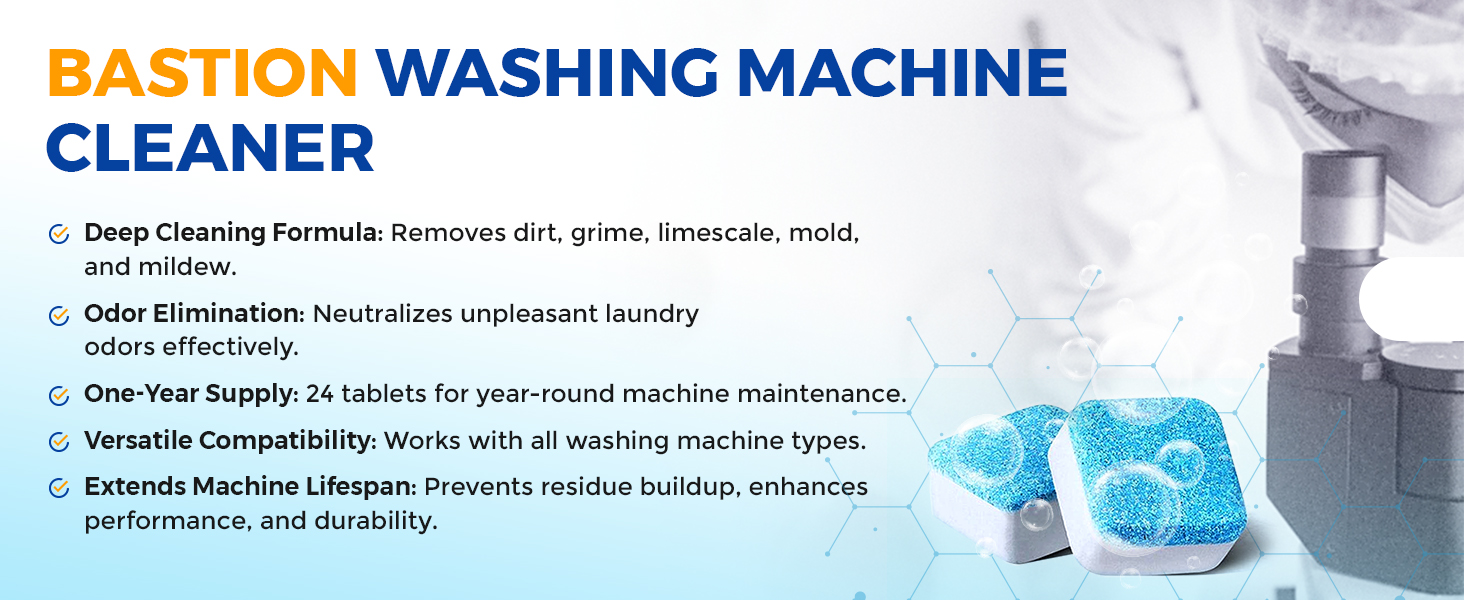 Bastion Washing Machine Cleaner Tablets