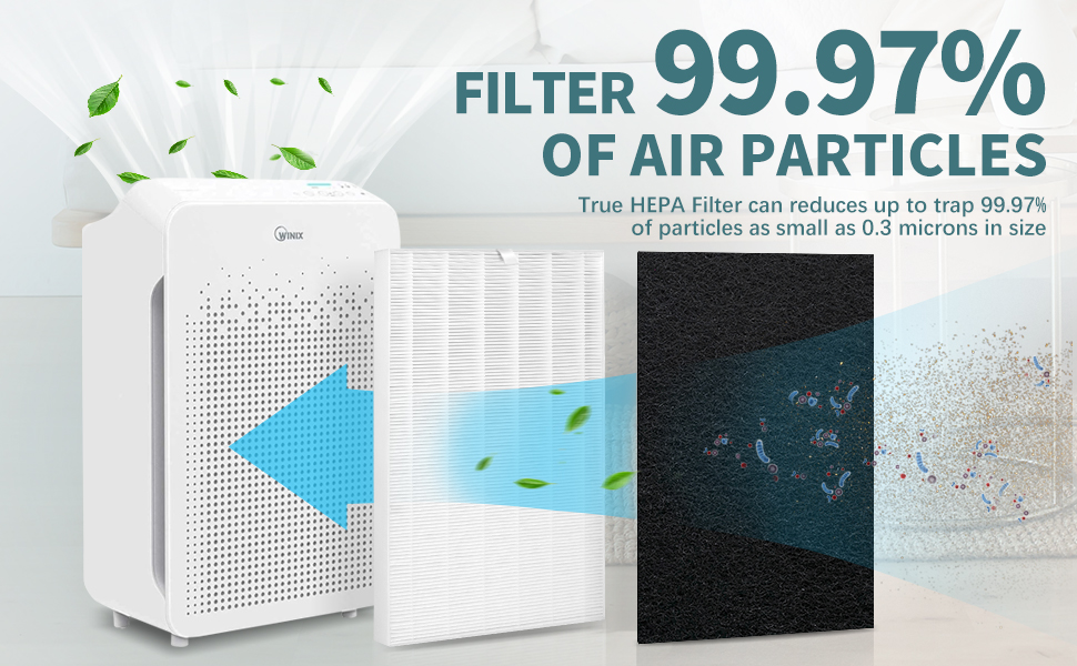 4 Pack C545 HEPA Replacement Filter Compatible with Winix