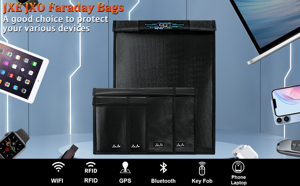 Faraday Bag, Faraday Bag for Car Keys & Tablets & Laptops