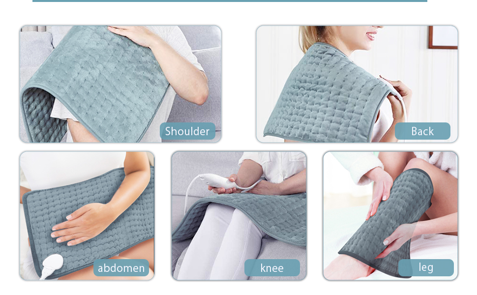 Moist Electric Heating Pad for Back Pain Relief, Portable