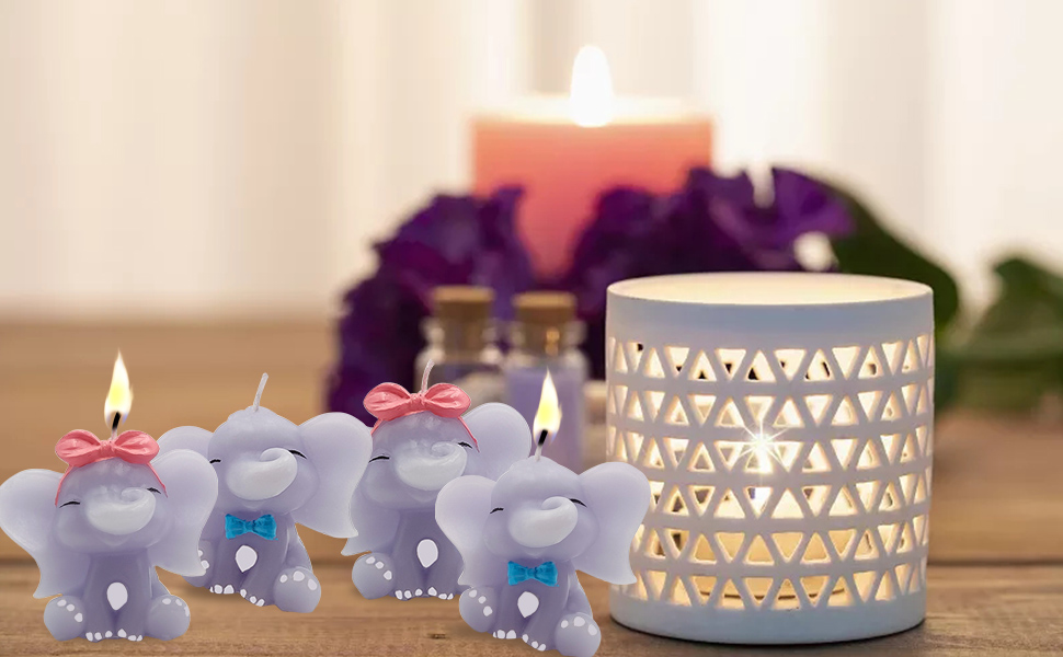 Cute Elephant Aesthetic Candles