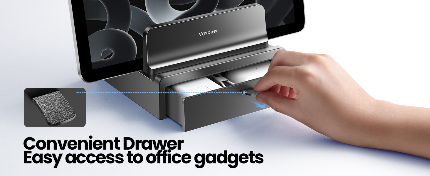 Vaydeer Vertical Laptop Stand with Drawer