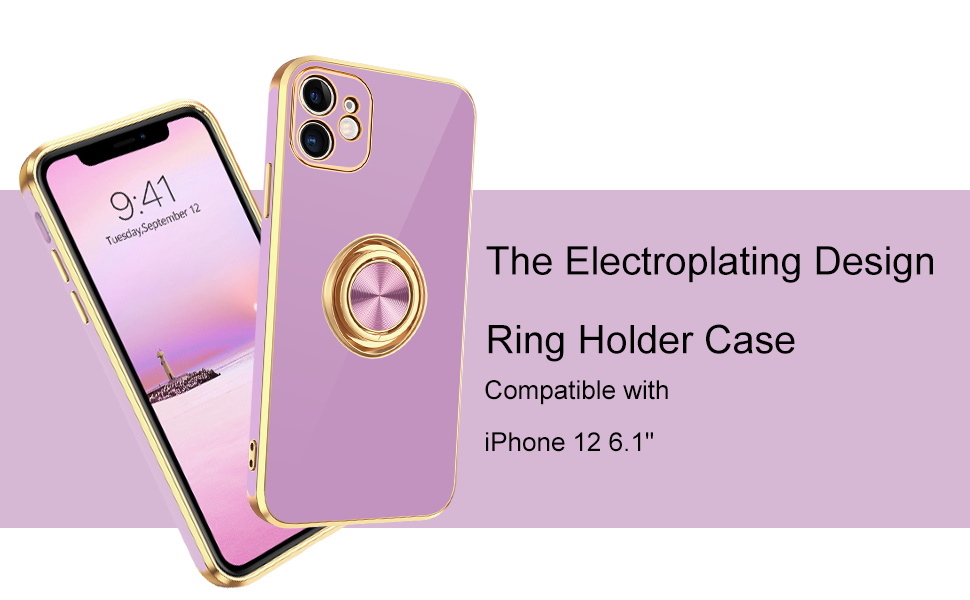 BENTOBEN iPhone 12 Case with Ring, Phone case for iPhone 12, Holder