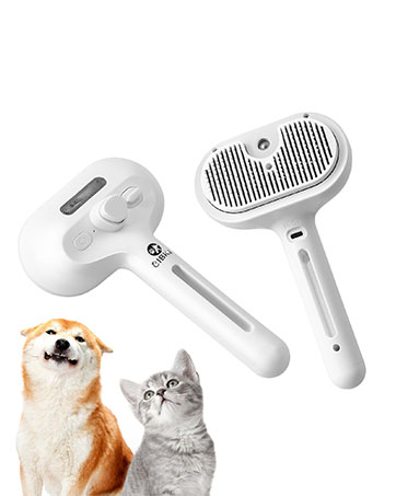 cat brush with steam