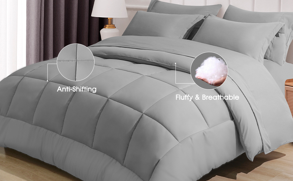 PHF Ultra Soft Comforter Sets California King7 Pieces Bed