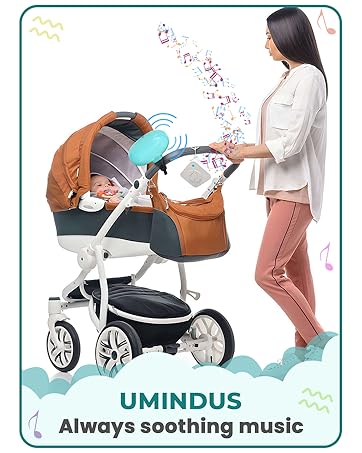 baby rocker and sound machine attached to spram – gentle rocking for babies anywhere