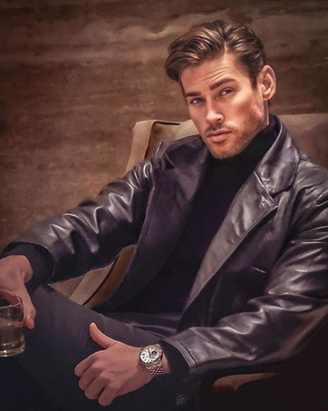 Lexther Genuine Distressed Black men's leather jackets with