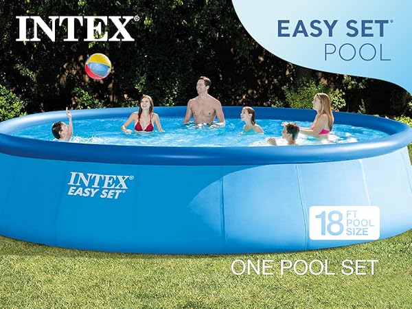 【havehad】Summer easy set-up Navy Intex Easy Set 18 Foot by 48 Inch Round Inflatable Above