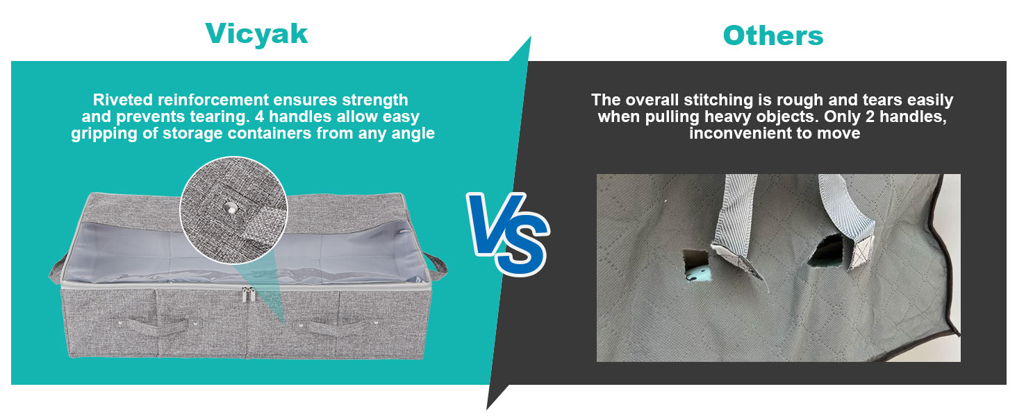 2 Pack Under Bed Storage Containers, 108L XLarge Linen Foldable Waterproof Organizer Bags