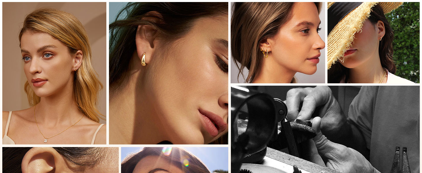 gold earrings for women