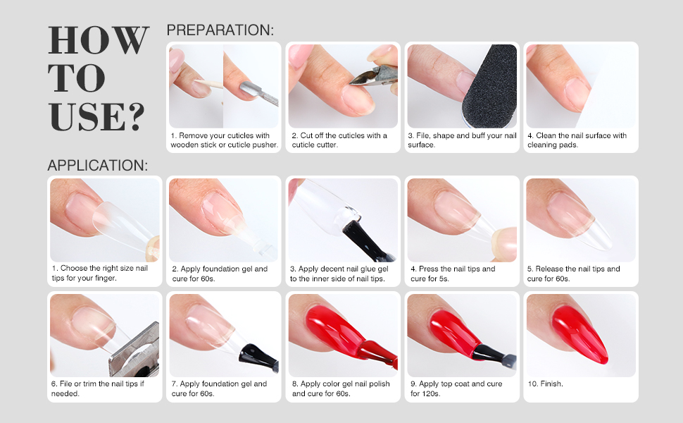 Saviland Soft Nail Gel Tips Almond 550PCS Medium Almond Full Cover Gel X Nail Tips False Nails