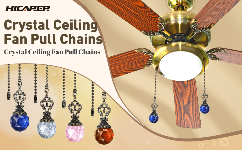 Ceiling Fan Pull Chains Crystal Light Fan Pull Chain Pendant with Ball