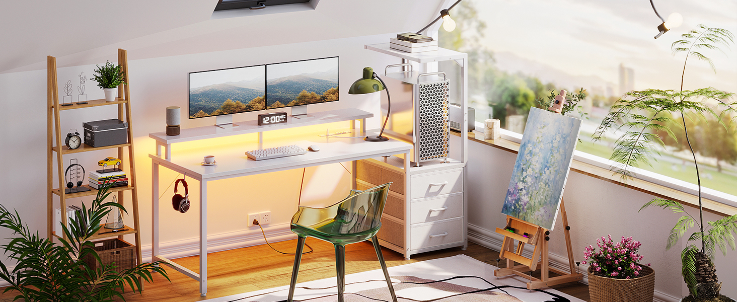 H Shaped Gaming Desk 
