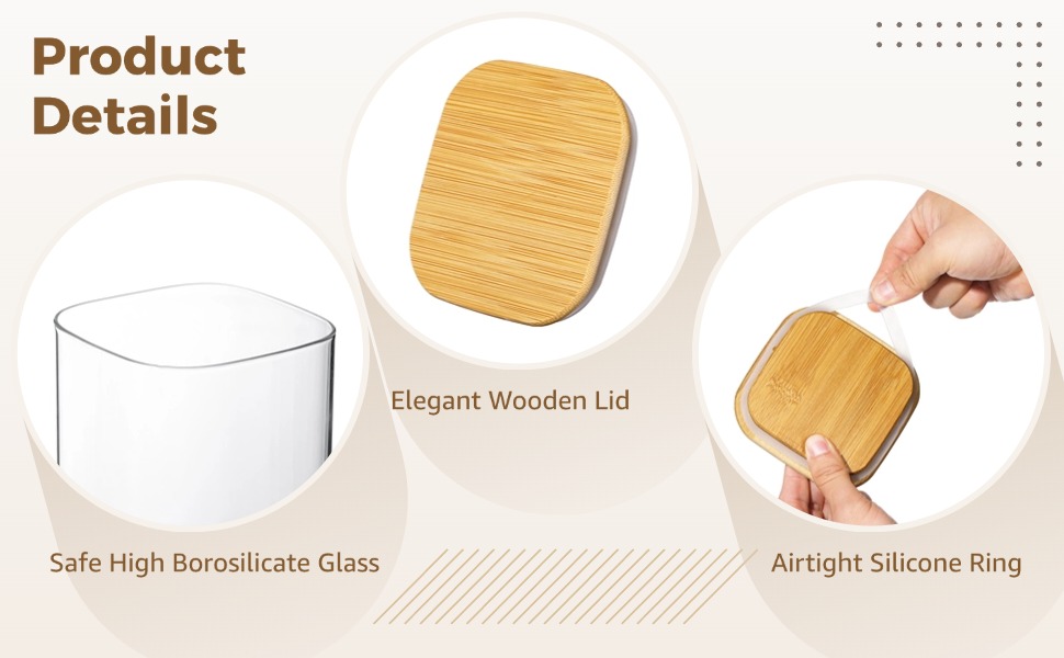 Glass bean container