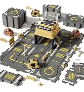 Puzzle Racer Kids Car Track Set Traffic Themed Series, Puzzle Track Car Play Set, Toddler Boy Toy...