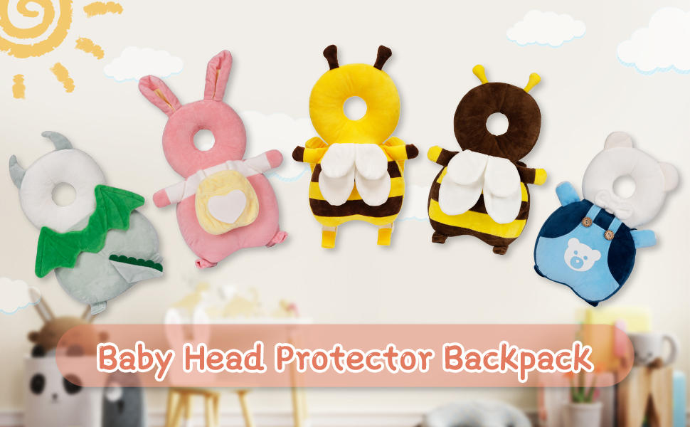 ZeMooon baby head protector backpack